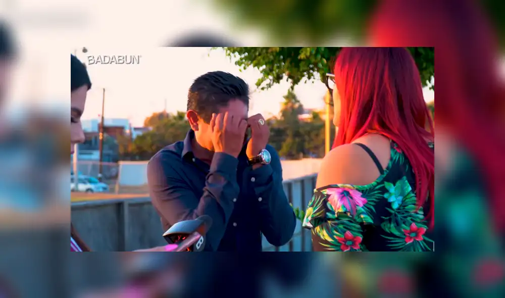 YouTube viral: descubre que su novia es infiel y llora como bebé frente a la 'Chica Badabun' [VIDEO]