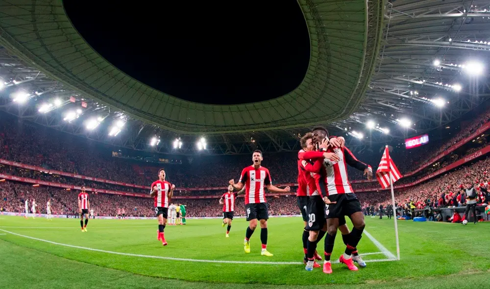 Desde el estadio San Mamés, Athletic Bilbao venció a Granada por la mínima diferencia en las semifinales de la Copa del Rey. Desde el estadio San Mamés, Athletic Bilbao venció a Granada por la mínima diferencia en las semifinales de la Copa del Rey.