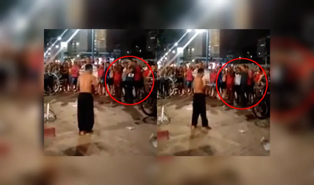 Facebook: Joven gritó en pleno show callejero e hizo reir a todos [VIDEO]