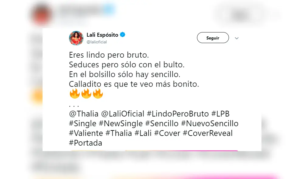 Lali Espósito defiende"Lindo pero bruto" su canción con Thalia