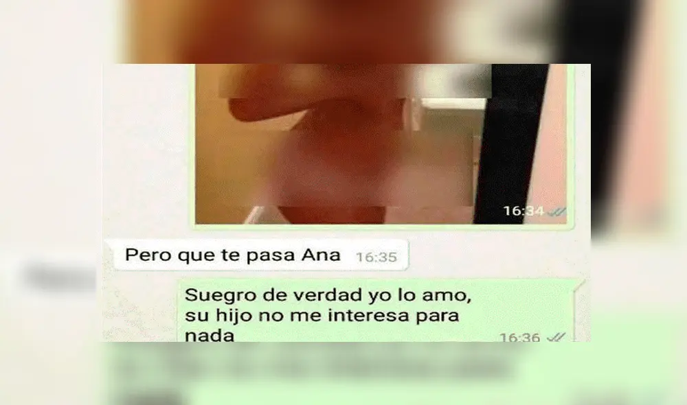 WhatsApp: Chica le envía foto íntima a su suegro y le da una polémica confesión [FOTOS] 