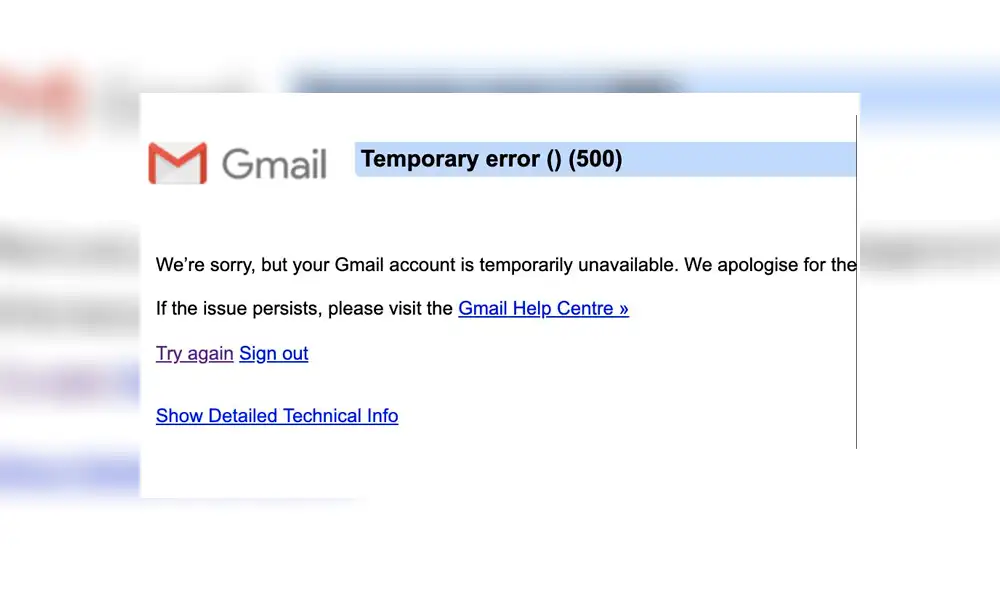 Caída mundial de Google Cloud perjudica funcionamiento de Gmail