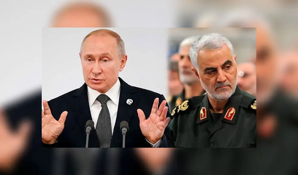 El gobierno de Vladimir Putin se pronuncia tras la el asesinato de Qasem Soleimaní. Foto: Composición El gobierno de Vladimir Putin se pronuncia tras la el asesinato de Qasem Soleimaní. Foto: Composición