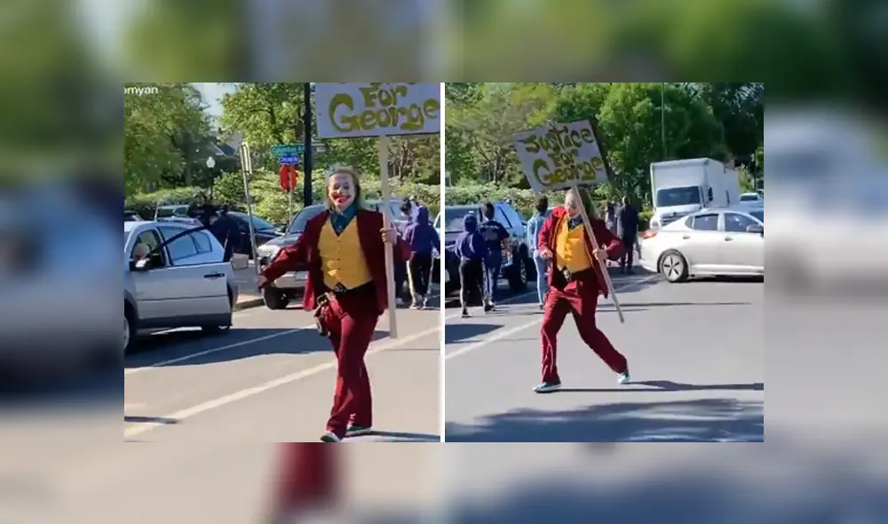 A través de Facebook se hizo viral el momento en que un hombre se disfraza del Joker en medio de las protestas en Estados Unidos. A través de Facebook se hizo viral el momento en que un hombre se disfraza del Joker en medio de las protestas en Estados Unidos.