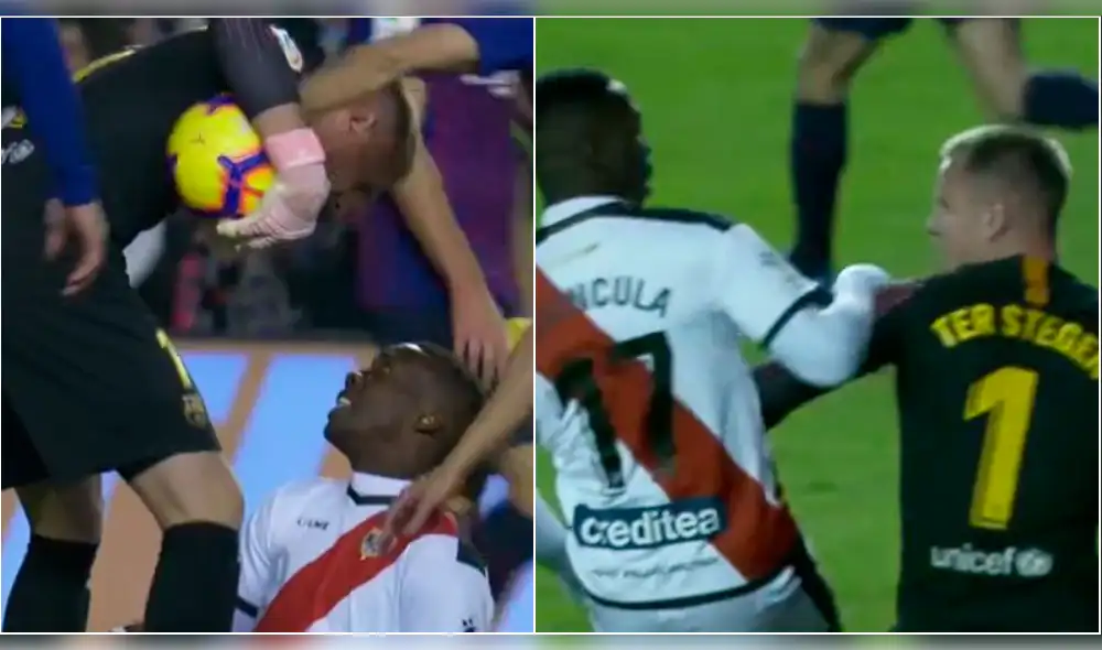 Barcelona vs Rayo Vallecano: el fuerte careo entre Luis Advíncula y Ter Stegen [VIDEO]