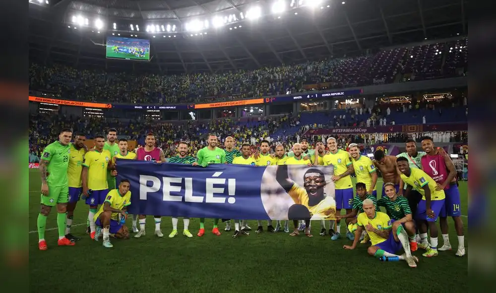 Selección de Brasil realiza homenaje a Pelé. Foto: CBF Futebol