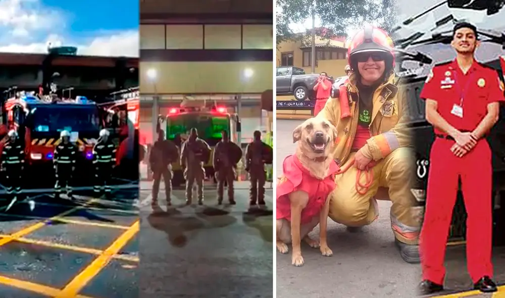 Bomberos de Chile y España rindieron homenaje a Ángel Torres y a Andrés Santa. Foto: composición LR/Facebook de Angél Torres Bomberos de Chile y España rindieron homenaje a Ángel Torres y a Andrés Santa. Foto: composición LR/Facebook de Angél Torres