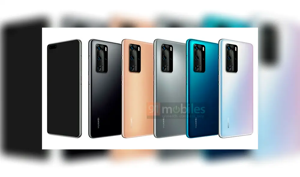 Nuevas imágenes revelan los colores que tendrá la nueva serie Huawei P40. | Fuente: 91mobiles