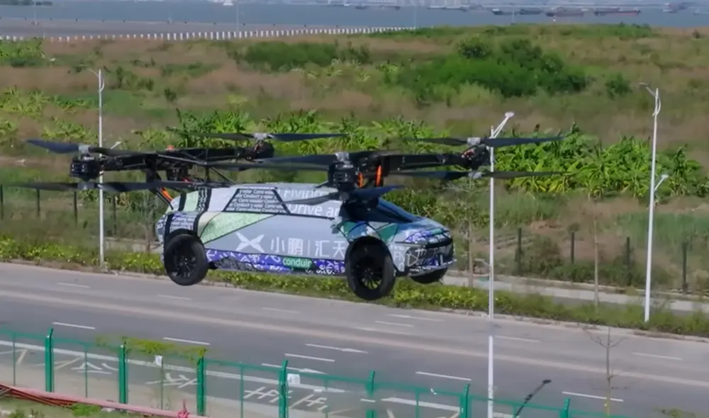 El primer vuelo de práctica fue todo un éxito. Foto: Xpeng Aeroht