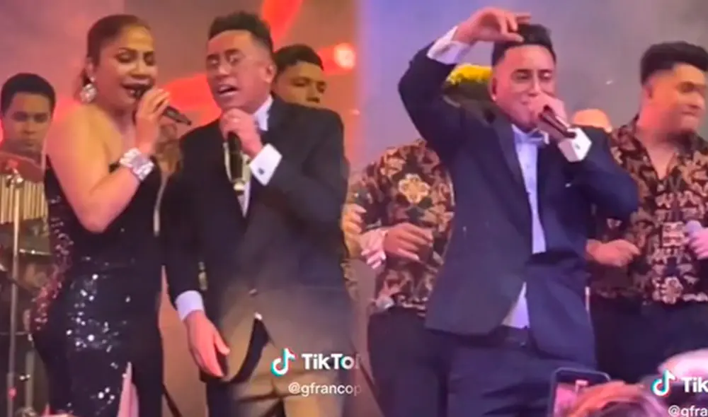 Christian Cueva se robó el show en la boda entre Bunella Horna y Richard Acuña. Foto: captura de TiKTok