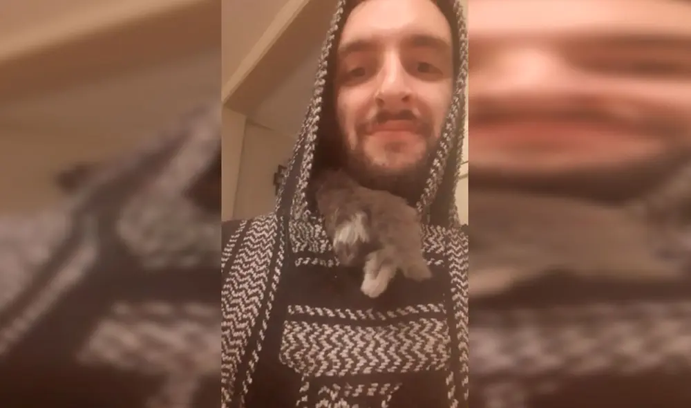 Desliza las imágenes para apreciar la cariñosa acción de un gato bebé para evitar separarse de su nuevo dueño. Fotocaptura: Facebook. Desliza las imágenes para apreciar la cariñosa acción de un gato bebé para evitar separarse de su nuevo dueño. Fotocaptura: Facebook.