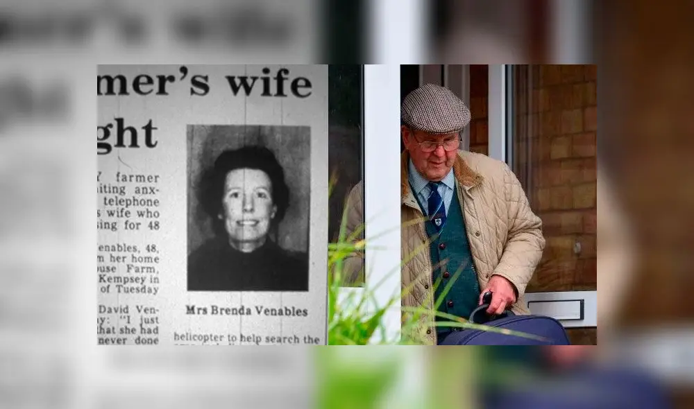 En 1982, David Venables dijo que su esposa desapareció cuando él dormía. Foto: SWNS. En 1982, David Venables dijo que su esposa desapareció cuando él dormía. Foto: SWNS.