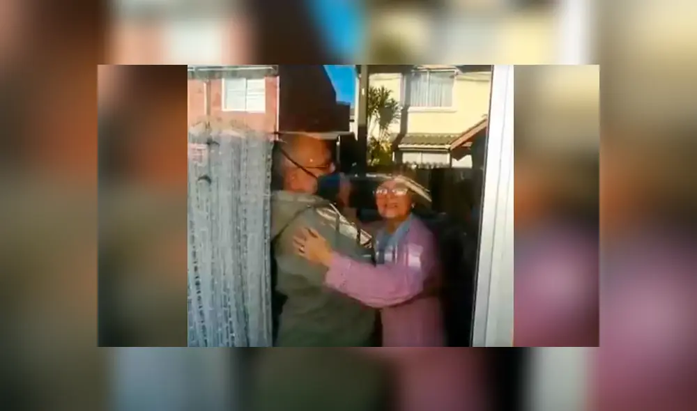 Desliza las imágenes para observar el conmovedor gesto de un hombre para animar a sus padres en la cuarentena.