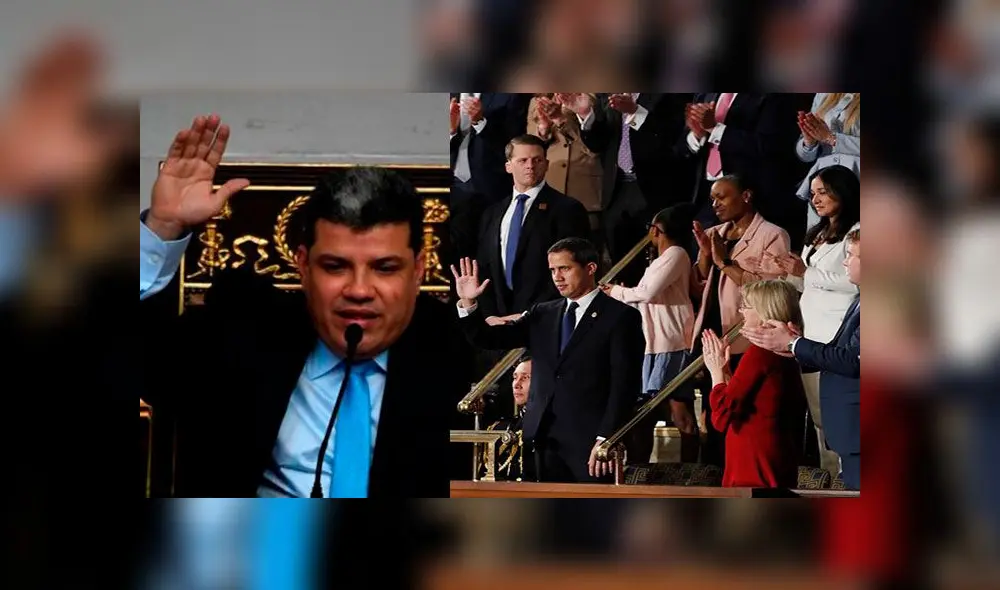 Mientras Luis Parra (i) prosigue sus labores, Juan Guaidó sigue considerado como único líder del Parlamento y por eso, presidente encargado de Venezuela. Foto: composición