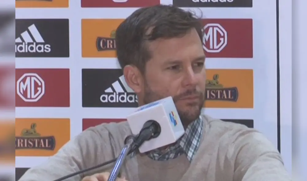 El DT celeste señaló que su equipo fue más insistente durante los 90 minutos. Foto: Captura de tv. El DT celeste señaló que su equipo fue más insistente durante los 90 minutos. Foto: Captura de tv.