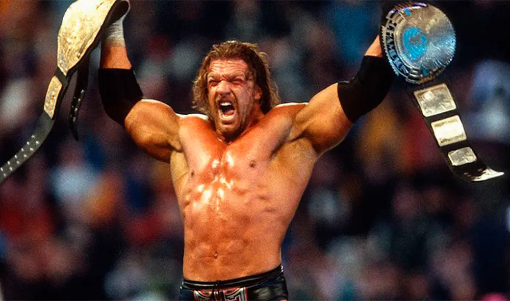 Triple H se convirtió en el segundo campeón indiscutido en WrestleMania 18. | Foto: WWE Triple H se convirtió en el segundo campeón indiscutido en WrestleMania 18. | Foto: WWE
