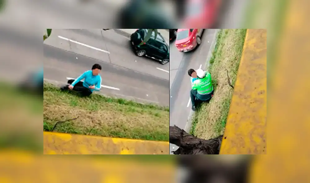 La Victoria: frustran suicidio de mujer en plena Vía Expresa [VIDEO]