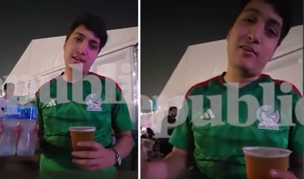 El aficionado aseguró que un Mundial sin cerveza es aburrido. Foto: Carlos Salinas/La República El aficionado aseguró que un Mundial sin cerveza es aburrido. Foto: Carlos Salinas/La República