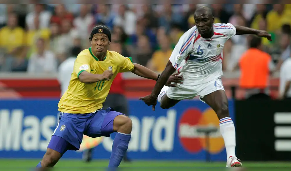 Makelele intentó amedrentar a Ronaldinho, pero quedó en ridículo con respuesta del brasileño