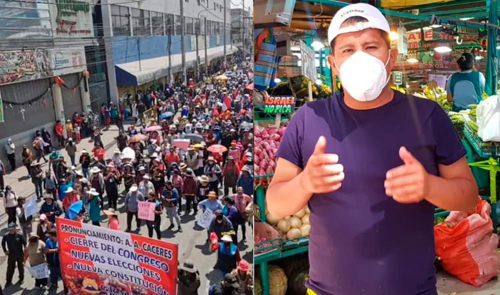 Comerciantes en desacuerdo ante protestas del 4 de enero. Foto: composición LR