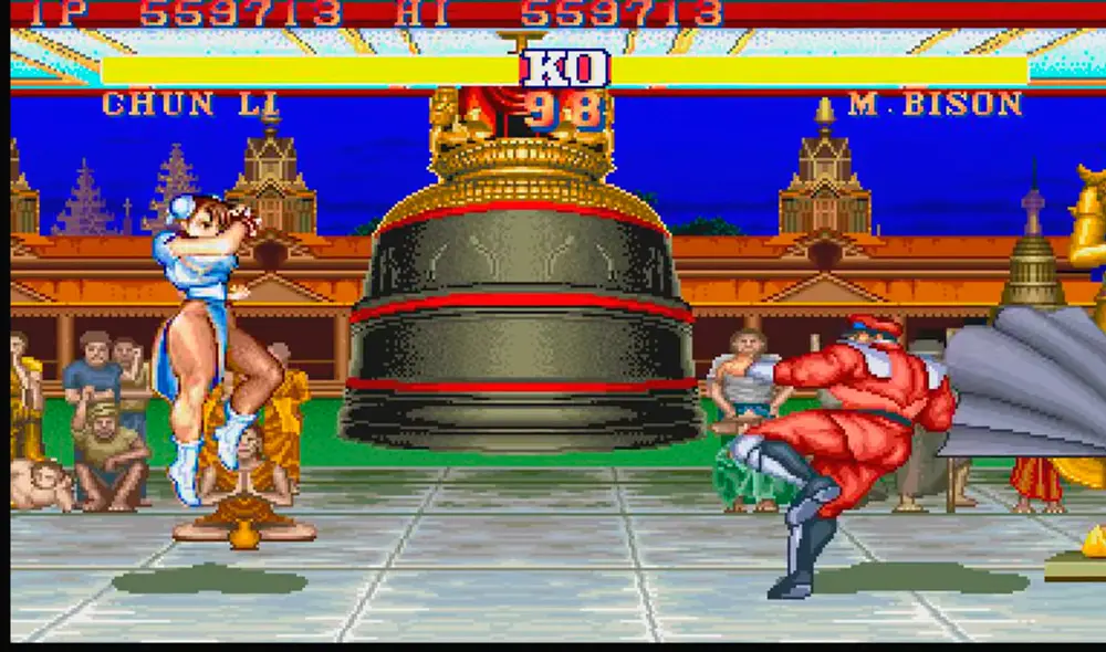 Chun Li vs. M. Bison en Street Fighter II. Foto: Street Fighter II