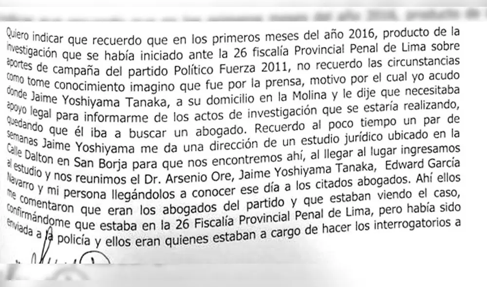 Jorge Yoshiyama involucra a Keiko Fujimori en complot para encubrir falsos aportantes 