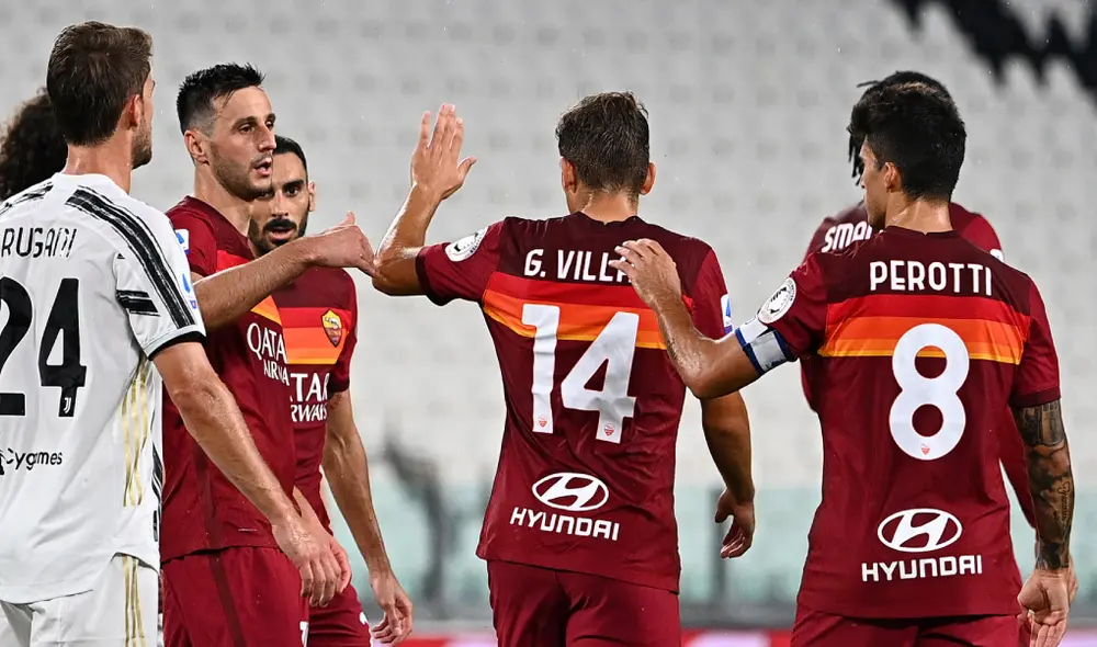 Perotti marcó de penal el segundo para la Roma. (Créditos: AFP)