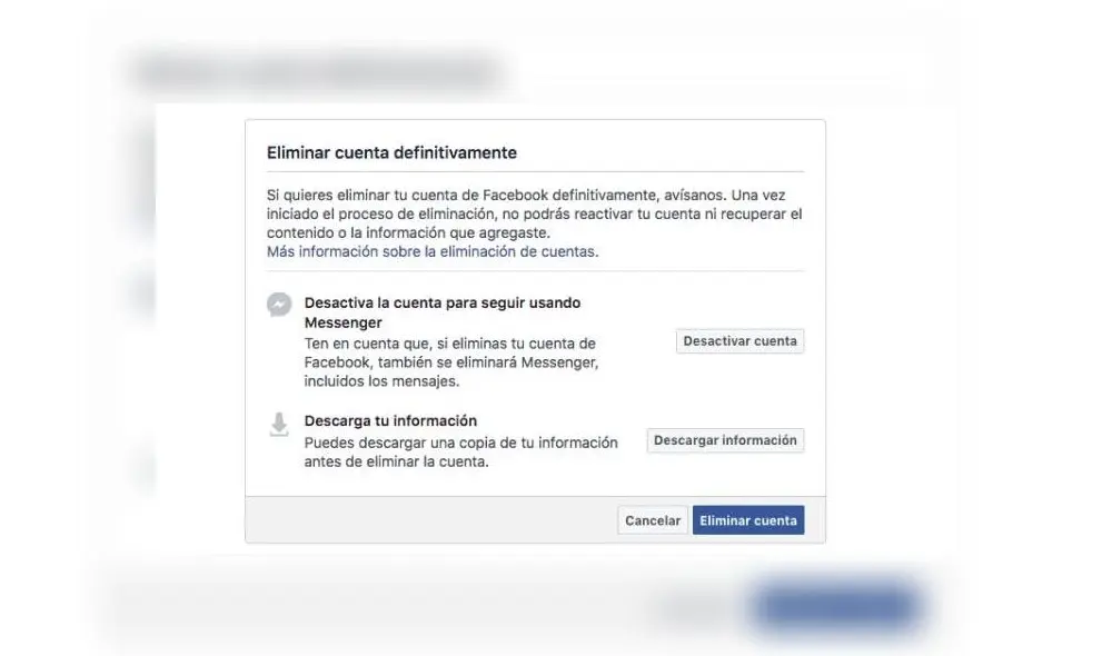 Debes saber lo que sucede si eliminas definitivamente tu cuenta de Facebook. Debes saber lo que sucede si eliminas definitivamente tu cuenta de Facebook.
