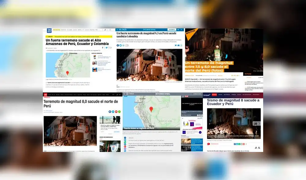 Así informaron los medios del mundo sobre el fuerte sismo que sacudió Perú