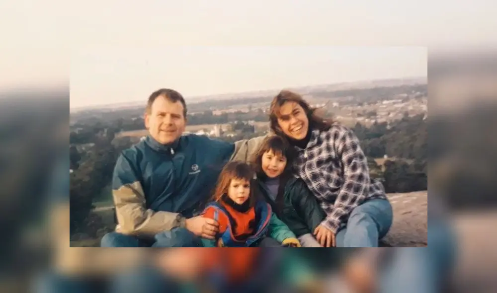 Fotos familiares de Genovesi, su esposa y sus dos hijas. Foto: archivo familiar