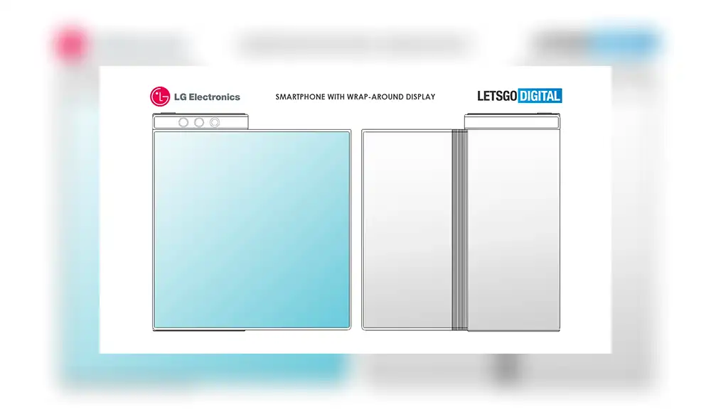 LG presenta nuevo diseño de smartphone plegable con pantalla flexible envolvente. | Foto: LetsGoDigital.