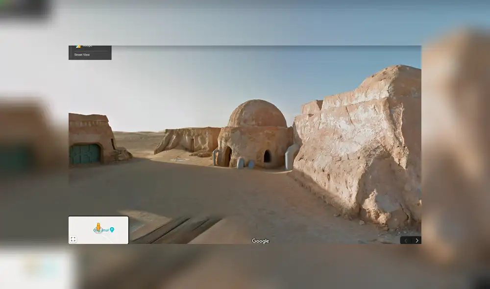 Desliza para ver las locaciones de Star Wars que captó Google Maps. Foto: Captura. Desliza para ver las locaciones de Star Wars que captó Google Maps. Foto: Captura.