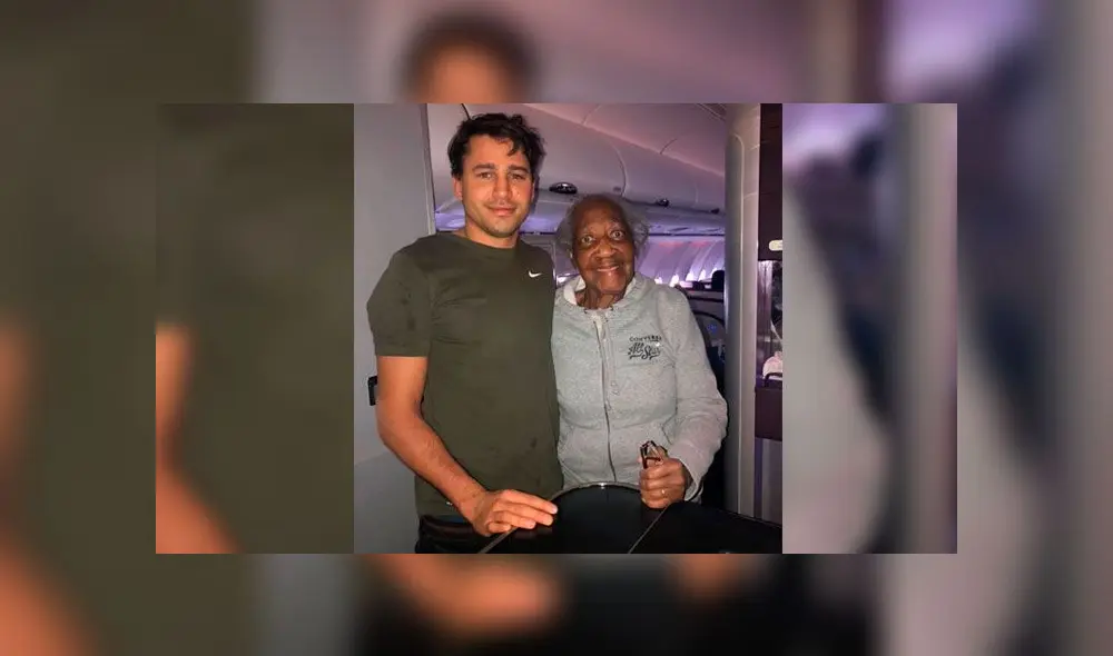 Joven le cede su asiento de primera clase a anciana de 88 años y le cumple su sueño [FOTOS]