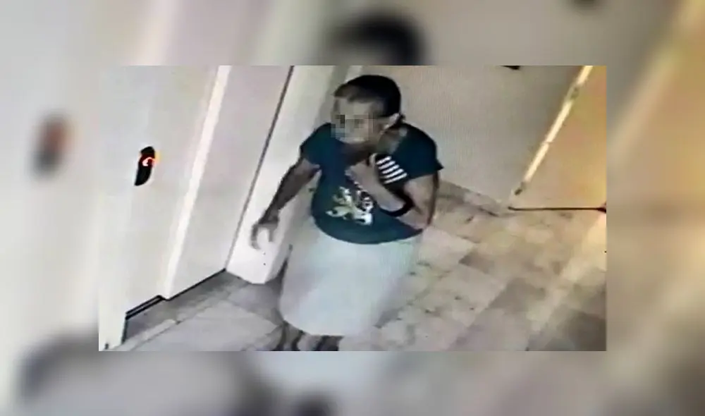 La anciana fue detenida por la policía española. Foto: captura La anciana fue detenida por la policía española. Foto: captura