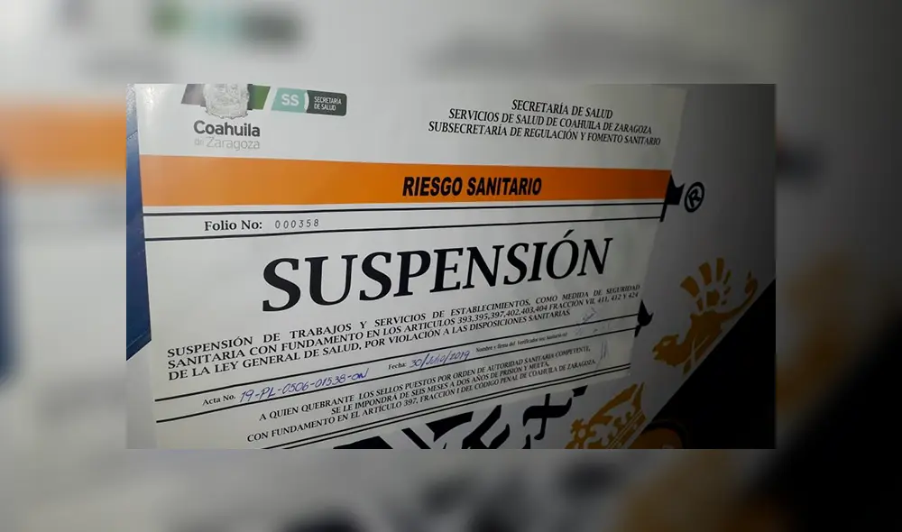 Suspensión del módulo de venta de Eurest Proper Meals por riesgo sanitario