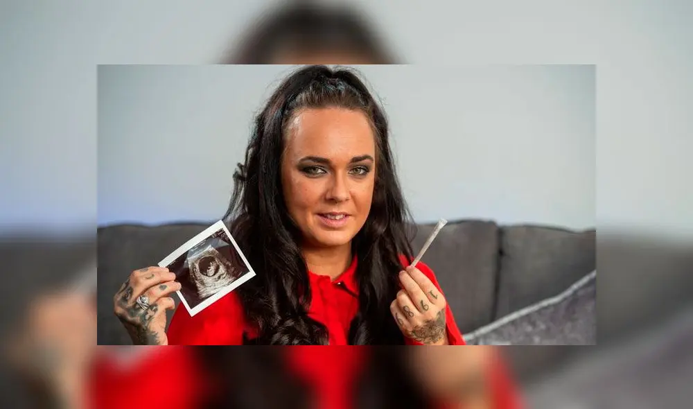 Sammy Warnes tiene 30 años y en sus dos embarazos experimentó con marihuana para curar sus severas nauseas. Foto: SWNS