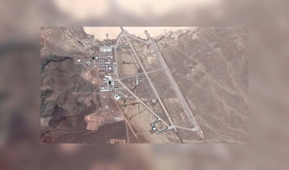 Vista aérea del Área 51, la base secreta de EE. UU. Foto: Digital Globe.