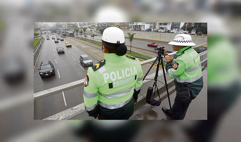 Fotopapeletas. Los policías ya se encuentran en los cuatro ejes viales de Lima con las cámaras. El SAT cobrará estas multas.