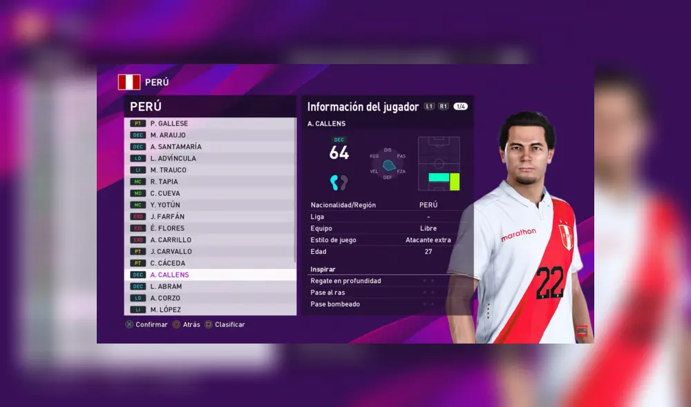 Perú en PES 2020.