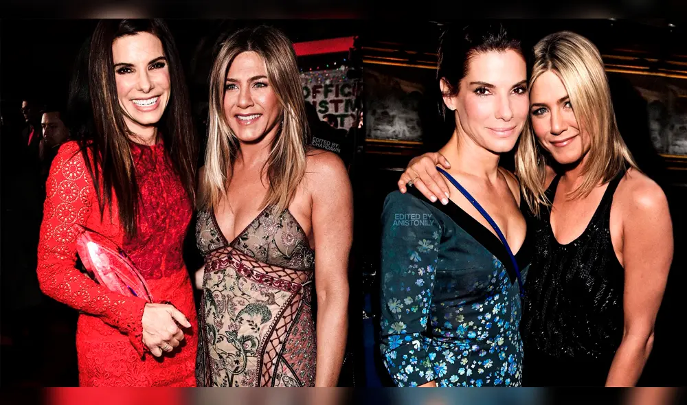 Jennifer Aniston y Sandra Bullock sorprenden con beso en los labios [VIDEO]