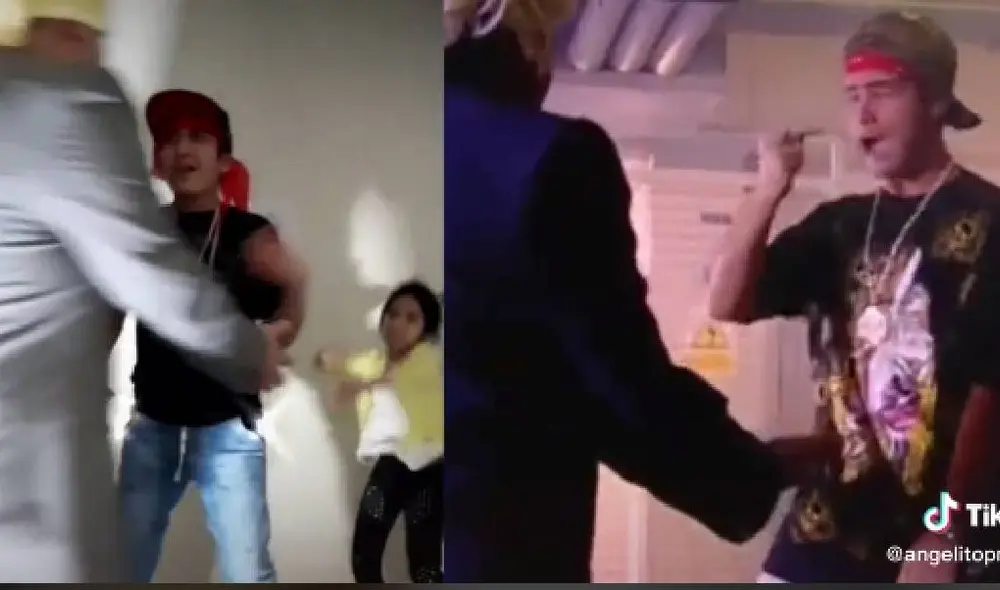 Los hermanos protagonizaron a Joel y Nicolás en el viral de Facebook. Foto: Captura/TikTok/@angelitoprestige