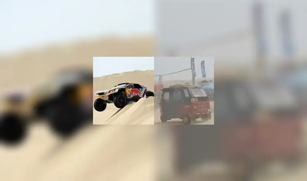 Twitter: mototaxi se metió a la vía del Dakar detrás de Peterhansel [VIDEO]