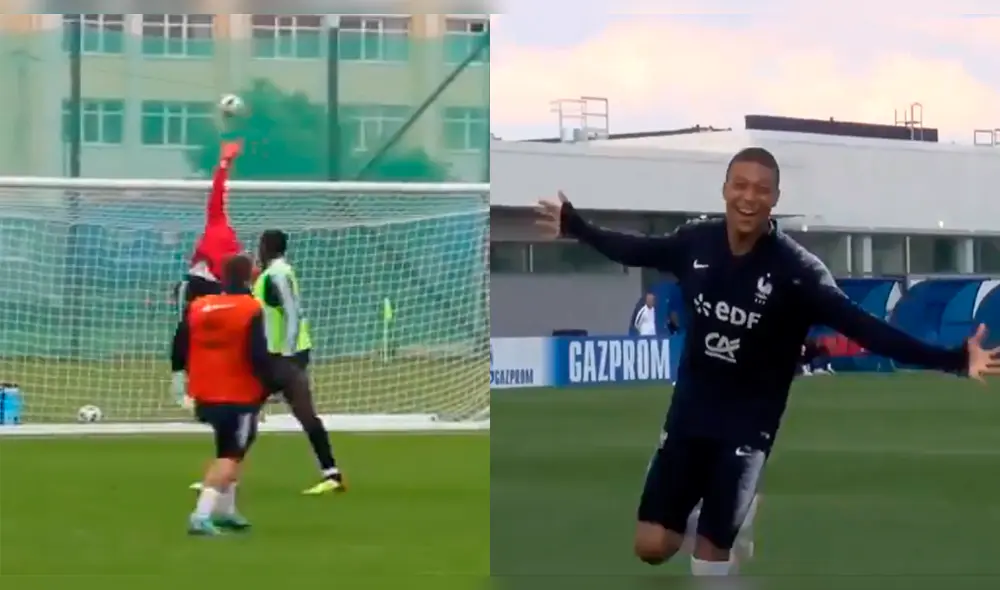 Mbappé y Griezmann estuvieron finos en entrenamiento de Francia [VIDEO]