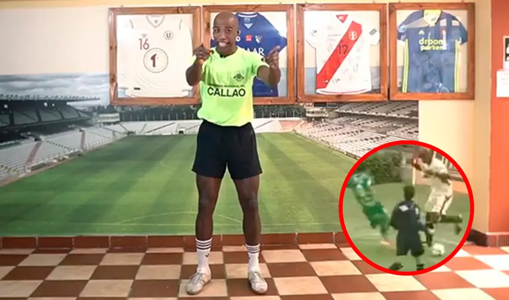 Luis 'Cuto' Guadalupe enseña jugada de Ronaldinho en su cochera. (FOTO: Composición La República).