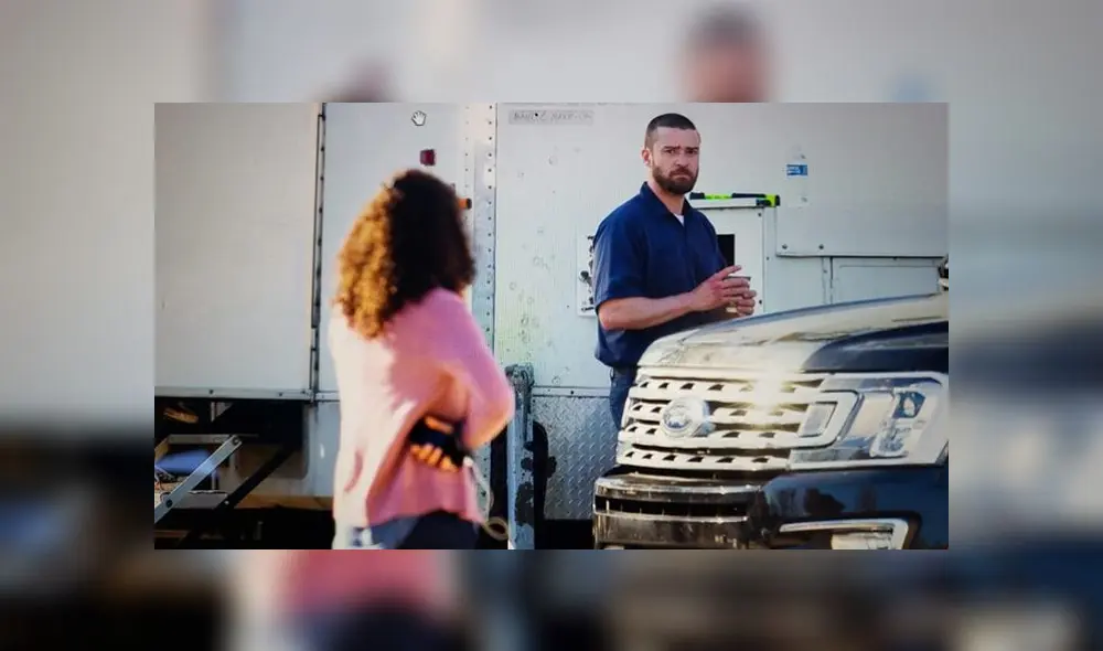 Alisha Wainwright y Justin Timberlake son captados durante el rodaje de la película Palmer, donde interpretan de amantes. Foto: difusión.