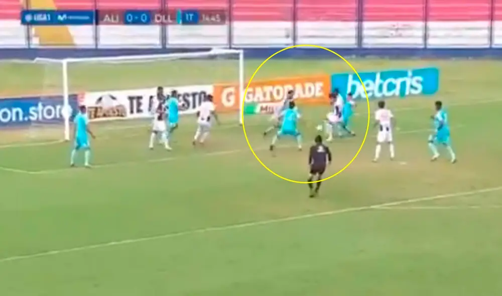 Patricio Rubio marcó el primer gol del partido entre Alianza Lima y Llacuabamba. Foto: captura de Gol Perú