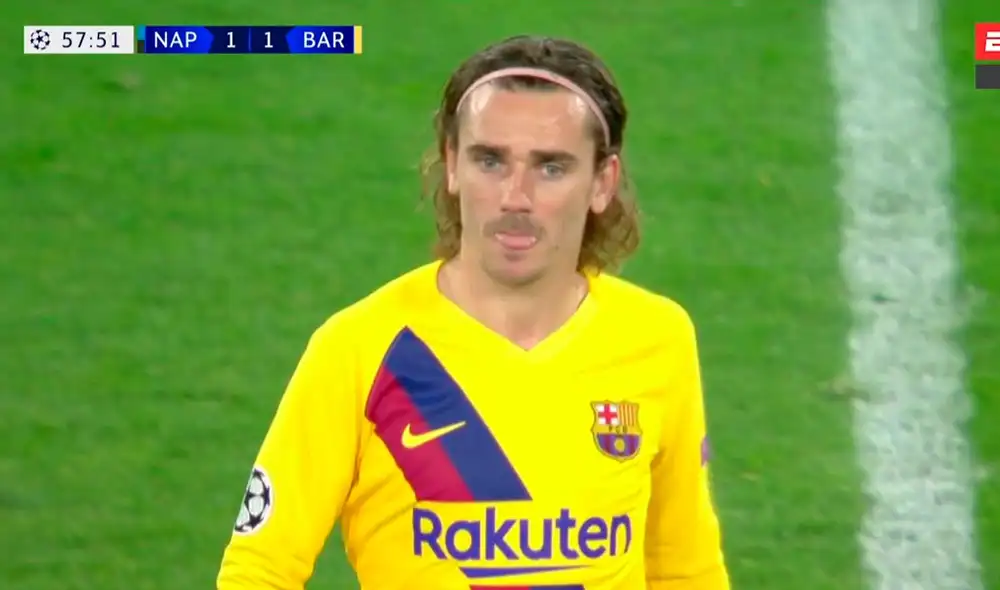 Antoine Griezmann anotó el empate para Barcelona a los 57' del segundo tiempo. Foto: Captura