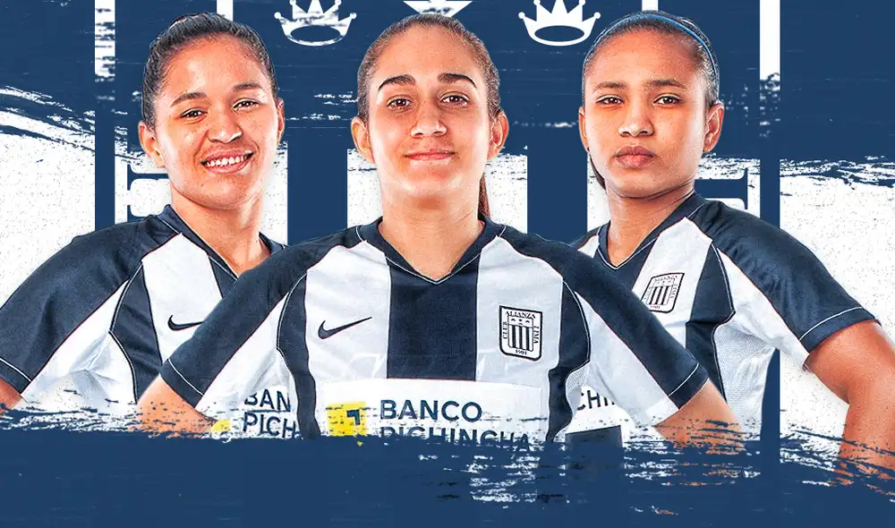 (De izq. a der.) Neidy Romero, María Ortegano y Heidie Padilla, nuevas jugadoras de Alianza Lima. Gráfica: La República.