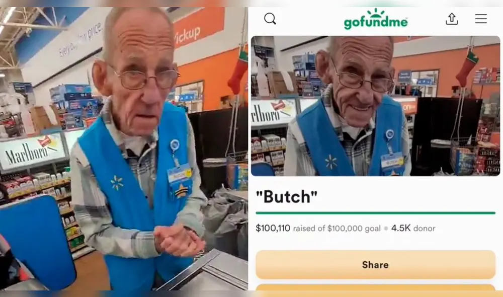 Rory McCarty logró recaudar 100.000 dólares para que un anciano pueda jubilarse. Foto: composición LR/TikTok Rory McCarty logró recaudar 100.000 dólares para que un anciano pueda jubilarse. Foto: composición LR/TikTok