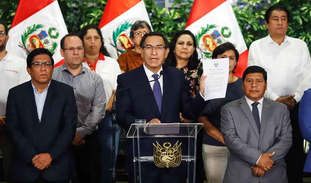 Martín Vizcarra junto a su Gabiente MInisterial cuando anunció el estado de emergencia. Foto: Presidencia. Martín Vizcarra junto a su Gabiente MInisterial cuando anunció el estado de emergencia. Foto: Presidencia.